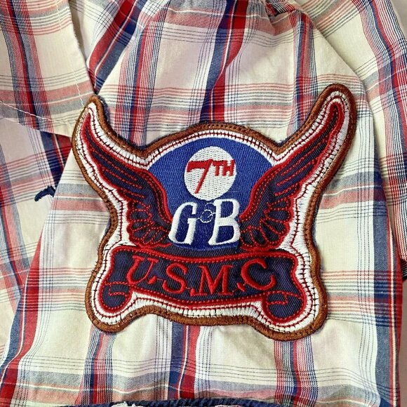 True Rock Plaid Pearl Snap Shirt Mens XL Western Rockabilly Rodeo Country - Picture 4 of 7